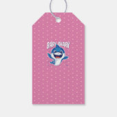 女子ベビーシャークシャワードゥカワイピンクカスタマイズ ギフトタグ (裏面)
