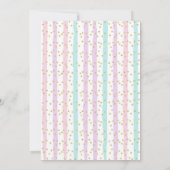 女子ベーキングパーティーピンク金ゴールドケーキカップケーキ誕生日 招待状 (裏面)