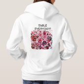 女子ベーシックなフード付きスウェットシャツ受身着 パーカ (裏面)