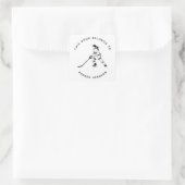 女子ホッケー選手のシルエット 学校のブックプレート スクエアシール (バッグ)