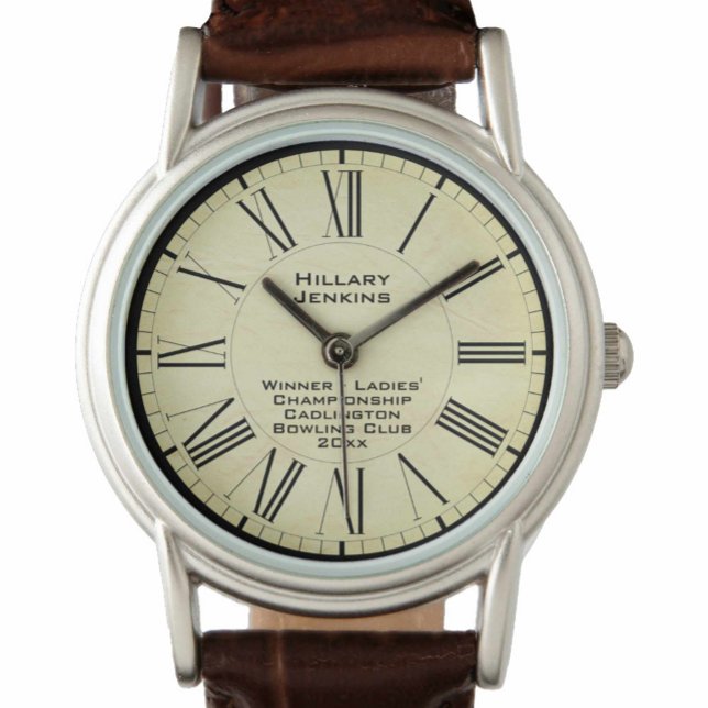 女子ボウル競技優勝者 腕時計 (クリエイターアップロード済み)