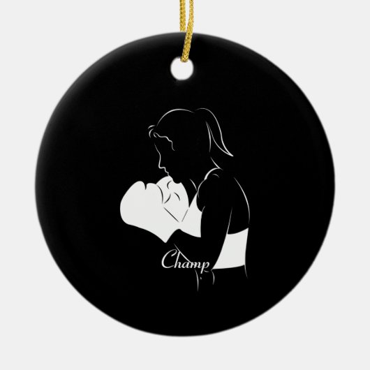 女子ボクサーチャンプ セラミックオーナメント (正面)