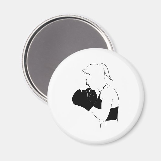 女子ボクサー マグネット (正面/裏面)