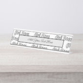 女子ボスが女性起業家フェミニズム デスクネームプレート (正面)