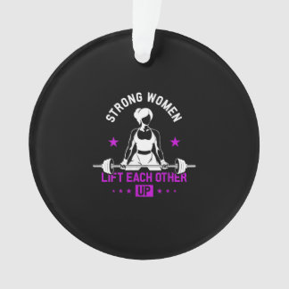 女子ボディビルジムトレーニング&トレーニおもしろいング オーナメント