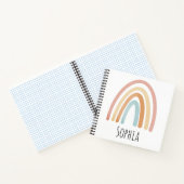 女子ボホとピンク色のレインボーキッズスクール ノートブック (内部)