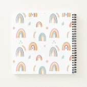 女子ボホとピンク色のレインボーキッズスクール ノートブック (裏面)