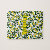 女子ボーイズグリーン金ゴールドバレーボールスポーツゲーム ジグソーパズル (横)