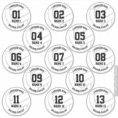 女子ボーイズバレーボールチーム13人 シール (正面)