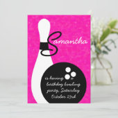 女子ボーリング誕生会の招待 招待状 (スタンド正面)