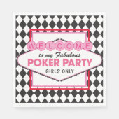 女子ポーカーパーティー スタンダードランチョンナプキン (正面)