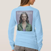 女子ポートレートRadiant Spiritシャツ Tシャツ (裏面)