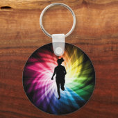 女子マラソンランナー キーホルダー (正面)