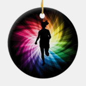 女子マラソンランナー セラミックオーナメント (裏面)