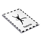 女子マラソン トラック クロスカントリー キッズ 名前 ノートブック (右側)