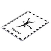 女子マラソン トラック クロスカントリー キッズ 名前 ノートブック (左側)