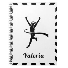 女子マラソン トラック クロスカントリー キッズ 名前 ノートブック