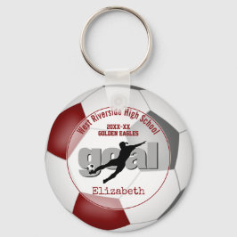 女子マルーン灰色サッカーチームのメンバーの贈り物 キーホルダー