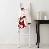 女子マルーン白バレーボールコート幸せ場所 シェルパブランケット (インサイチュ)