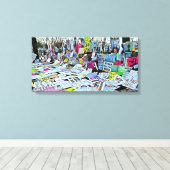 女子マーチ事前テストシンボルや象徴キャンバスウォールアート キャンバスプリント (インサイチュ (ウッドフロア))