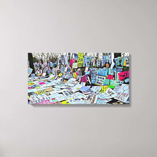 女子マーチ事前テストシンボルや象徴キャンバスウォールアート キャンバスプリント (正面)