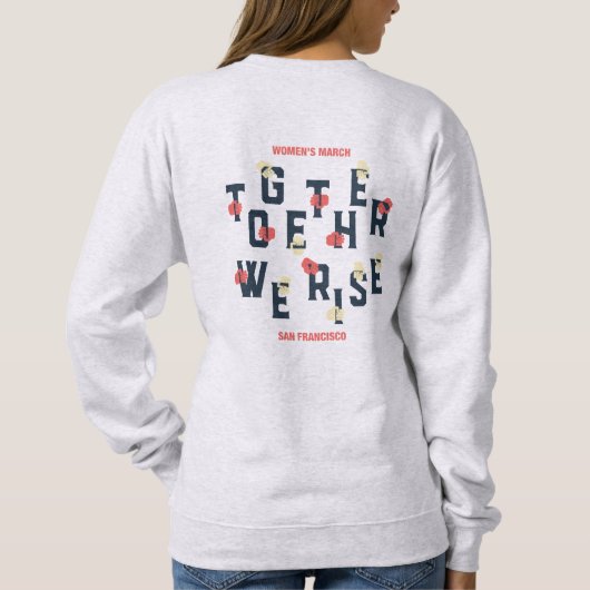 女子マーチSF -共に立ち上がる スウェットシャツ (裏面)