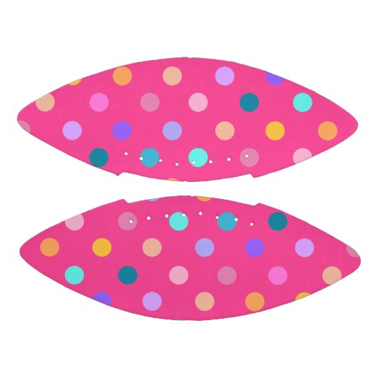 女子ミニフットボール水玉模様プリント紙吹雪カラー アメリカンフットボール (パネル)