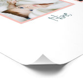 女子ミニマル初年度誕生日写真コラージュ ポスター (コーナー)