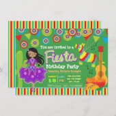 女子メキシカンフィエスタ誕生日パーティー 招待状 (正面/裏面)