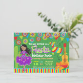 女子メキシカンフィエスタ誕生日パーティー 招待状 (スタンド正面)