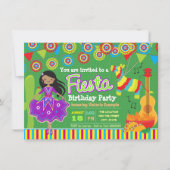 女子メキシカンフィエスタ誕生日パーティー 招待状 (正面)