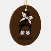 女子メンレライフソフトボール野球母の日 セラミックオーナメント (右)