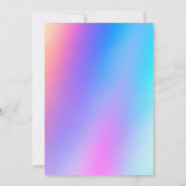 女子モダンカラフル誕生日 招待状 (裏面)