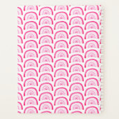 女子モダンピンクのレインボーパターン年次 プランナー手帳 (裏面)