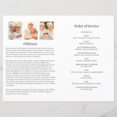 女子モダン写真葬式プログラム (裏面)