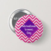 女子モダン国際的日のカスタムサイズ 缶バッジ (正面&裏面)