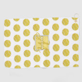 女子モノグラムのテニスのギフトゴルフタオル ゴルフタオル (横)