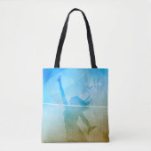 女子モノグラムのビーチバレーボール トートバッグ (正面)