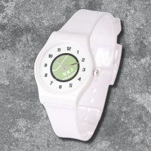 女子モノグラムテニスウォッチシリコンブレスレット