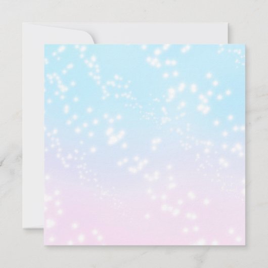 女子ユニコーン8バースデーパーティ招待状 招待状 (裏面)