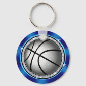女子ユニークバスケットボールの安物 キーホルダー (裏面)
