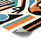 女子ヨガメディテーションアールデコトレーニング ポスター (角)