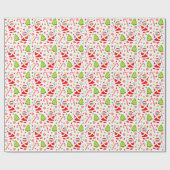 女子ラクロスクリスマスホリデーギフト ラッピングペーパー (フラット)