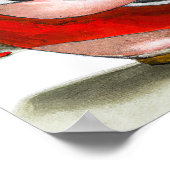 女子ラグビー選手 – ラグビー絵画ズプリント ポスター (角)