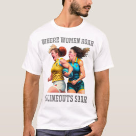 女子ラグビー – ユニセックスラグビーTシャツ Tシャツ