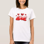 女子ラブサインTシャツ Tシャツ (正面)