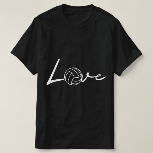 女子ラブバレーボール選手ギフトグラフィック Tシャツ (デザイン正面)