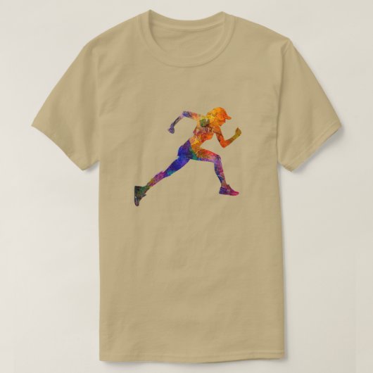 女子ランナージョガーランニング Tシャツ (デザイン正面)