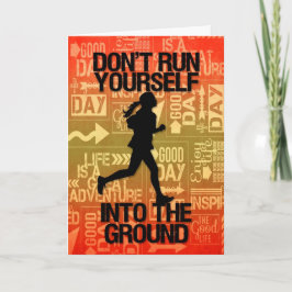 女子ランニングのテーマが上手く行く カード