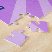 女子ランニングマラソンランナージョガーピンクかわいい ジグソーパズル (側面)